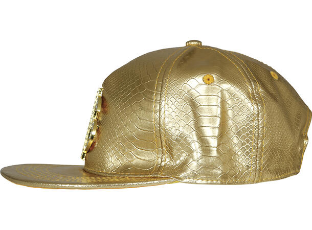 Caps - Gull m/dollartegn - Gangster 1 Caps til voksen - Onesize 