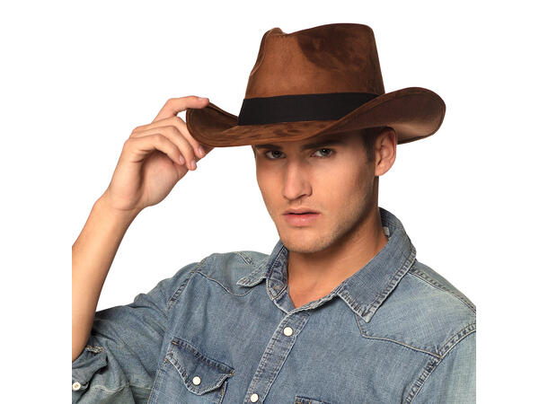 Cowboyhatt - Adveture - Brun 1 Hatt til voksen - Onesize 