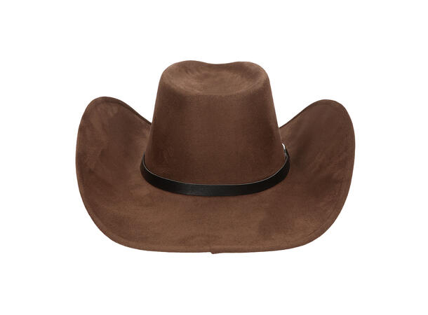 Cowboyhatt - Bronco - Brun m/bånd 1 Hatt til voksen - Onesize 