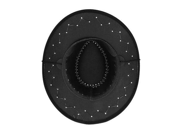 Cowboyhatt - Sort - Lærlook 1 Hatt til voksen - Onesize 