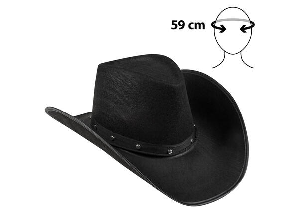 Cowboyhatt - Wichita - Sort 1 Hatt til voksen - Onesize 