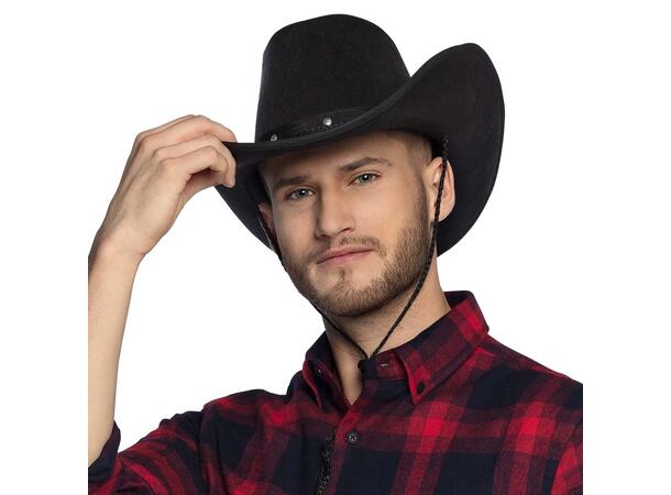 Cowboyhatt - Wichita - Sort 1 Hatt til voksen - Onesize 