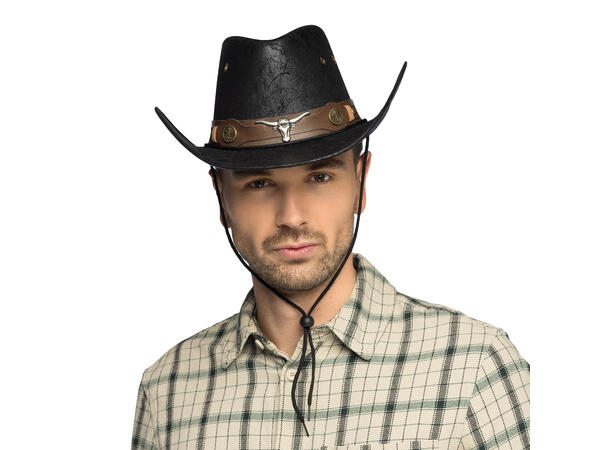 Cowboyhatt - Wyatt - Deluxe 1 Hatt til voksen - Onesize 