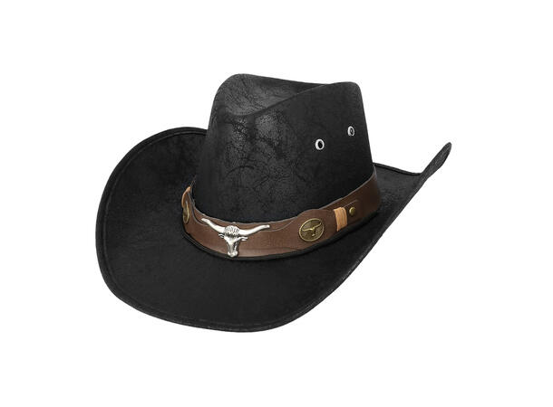 Cowboyhatt - Wyatt - Deluxe 1 Hatt til voksen - Onesize 