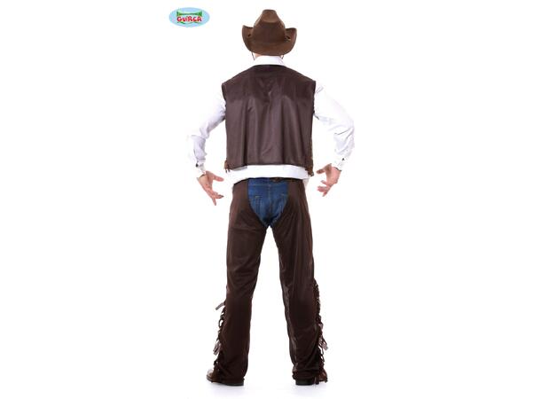 Cowboykostyme - Vest og Chaps 1 Herrekostyme - str 52-54 (L) 