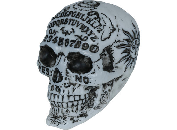 Dekorert hodeskalle m/lys 1 Dekorasjon i PVC m/lys - 20cm 