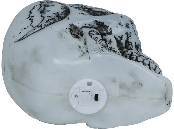 Dekorert hodeskalle m/lys 1 Dekorasjon i PVC m/lys - 20cm 