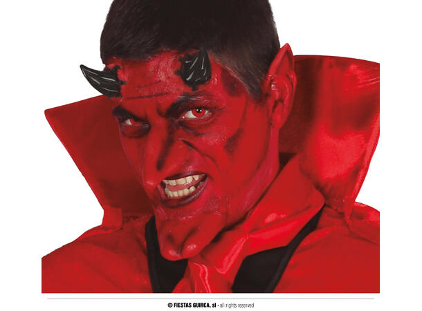 Demonsett - Ører, horn og hake 1 Sett i lateks 