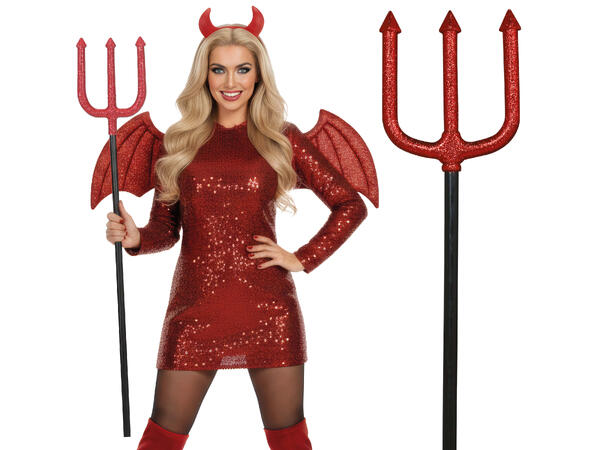 Djevelgaffel - Glitter 1 Djevelgaffel i plast - 110cm 