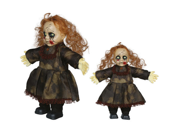 Dukke m/brun kjole 1 Figur - 35cm 