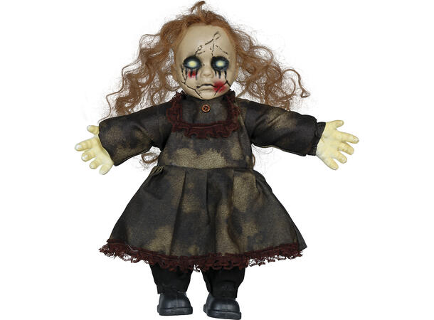 Dukke m/brun kjole 1 Figur - 35cm 