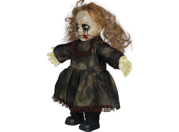 Dukke m/brun kjole 1 Figur - 35cm 