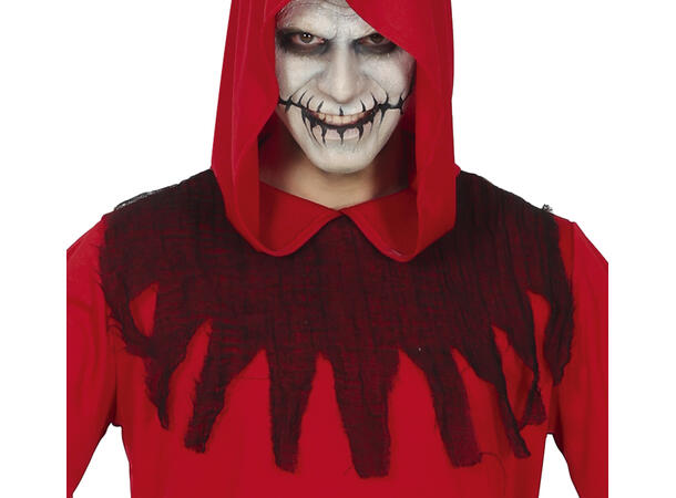 Døden - Rød tunika, hette og belte 1 Herrekostyme - str 52-54 (L) 