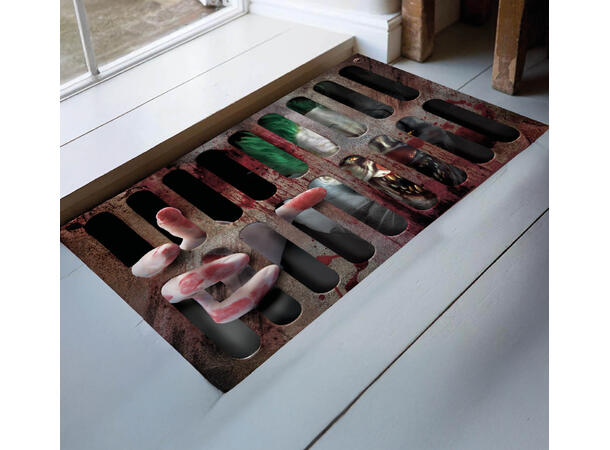 Dørmatte med skummel klovn 1 Dørmatte i nylon - 60x40cm 