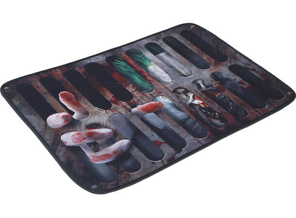 Dørmatte med skummel klovn 1 Dørmatte i nylon - 60x40cm 