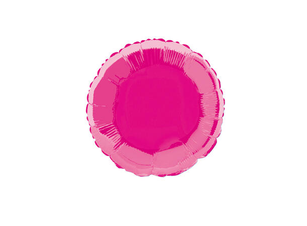 Ensfarget rund - Mørk Rosa 1 Folieballong  - 46cm(18") - Bulk