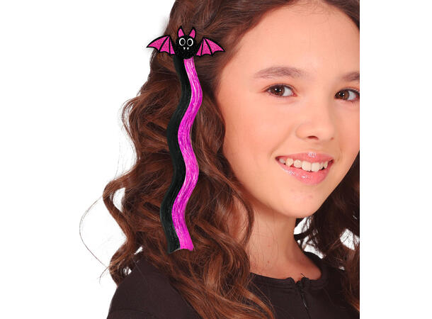 Extention - Sort/Lilla m/Flaggermus 1 Hairextention - 40cm 