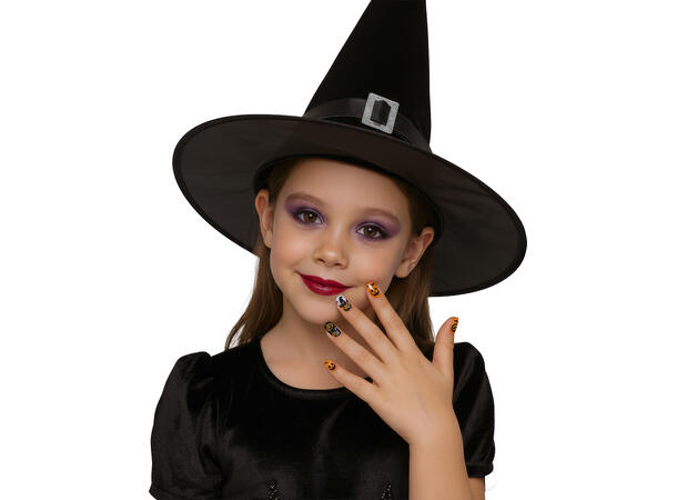 Falske negler - Halloween 1 12 falske negler m/lim 