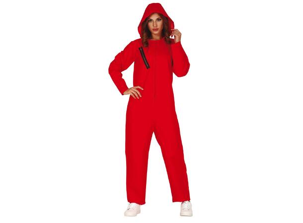 Fangekostyme - Onepiece - Rød 1 Damekostyme - str 42-44 (L) 