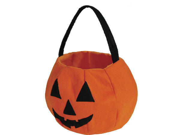 Filtveske - Trick or Treat - Gresskar 1 Godtekurv i filt - 24x20cm 