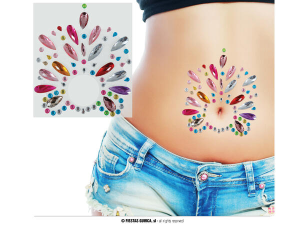 Flerfargede navnlesmykker 1 Ark med krystaller - 10x15cm 