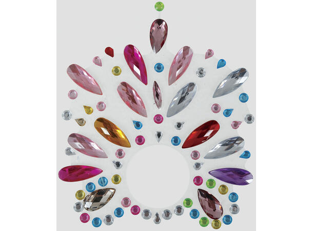 Flerfargede navnlesmykker 1 Ark med krystaller - 10x15cm 