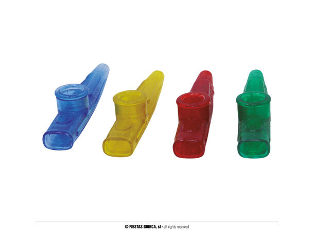 Fløyter - Gateband - 4 farger ass 4 Fløyter i plast 