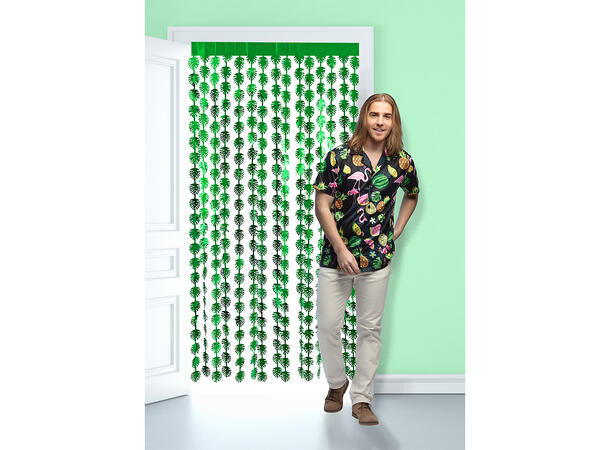 Frynsegardin - Palmeblader 1 Frynsegardin i folie - 2x1m 