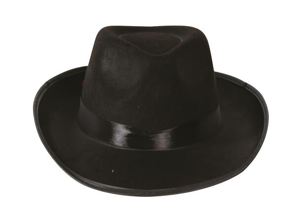 Gansterhatt - Sort - HQ 1 Hatt i filt til voksen - Onesize 