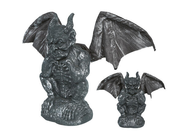 Gargoyle - Statue med vinger 1 Figur m/lyd/lys/begegelse - 30cm 