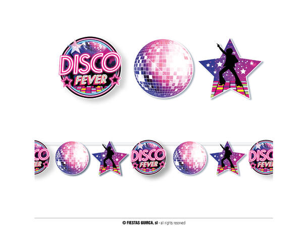 Girlander - Disco Fever 1 Papirgirlander - 3m 