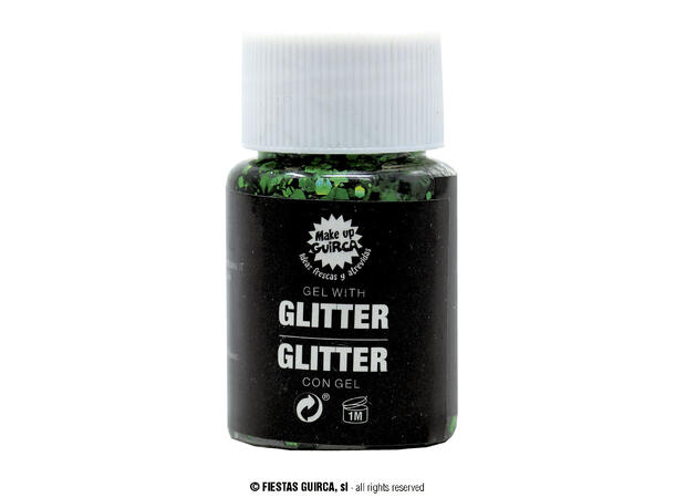 Glitter Gel - Mørkegrønn 1 Beholder med gel - 20g 
