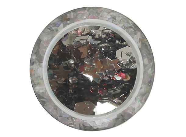 Glitter Gel - Sølv 1 Beholder med gel - 20g 