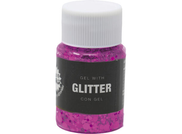 Glitter gel - fuksia 1 Beholder med gel - 20g 