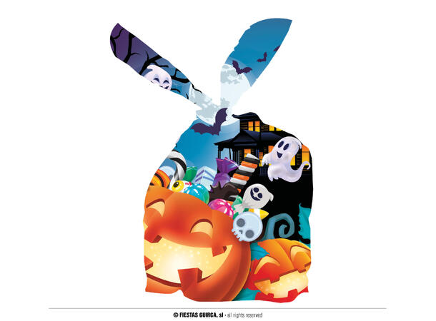 Godteposer - Gresskar- Transparent 20 godteposer i plast - 22x13,5cm 