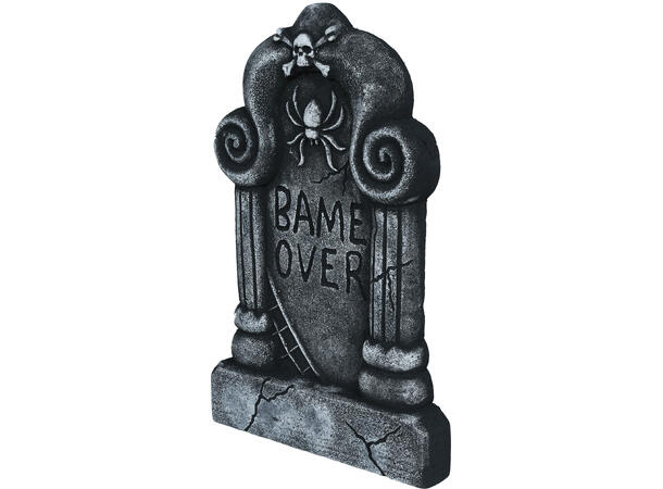 Gravsten - Game Over 1 Gravsten i skum - 42x27cm 