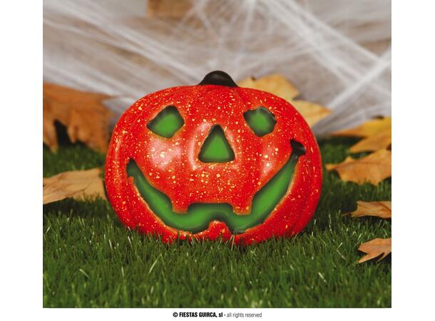 Gresskar lanterne med lys 1 Gresskar i skum - 17cm 