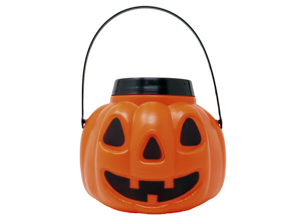 Gresskarkurv m/lokk 1 Gresskar i PVC - 15cm 