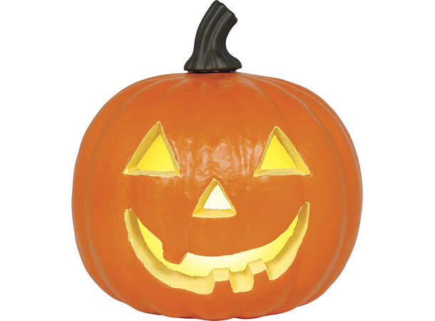 Gresskarlykt med intenst lys - oransje 1 Gresskar i Skum m/lys - 21cm 