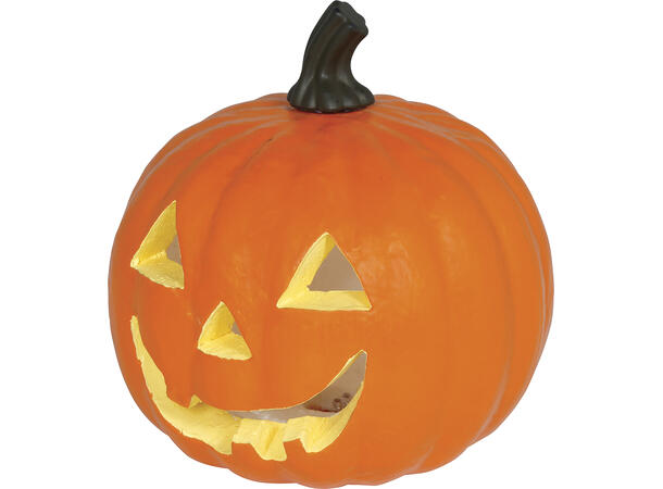 Gresskarlykt med intenst lys - oransje 1 Gresskar i Skum m/lys - 21cm 