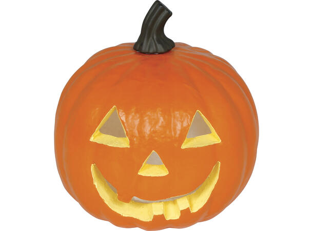 Gresskarlykt med intenst lys - oransje 1 Gresskar i Skum m/lys - 21cm 