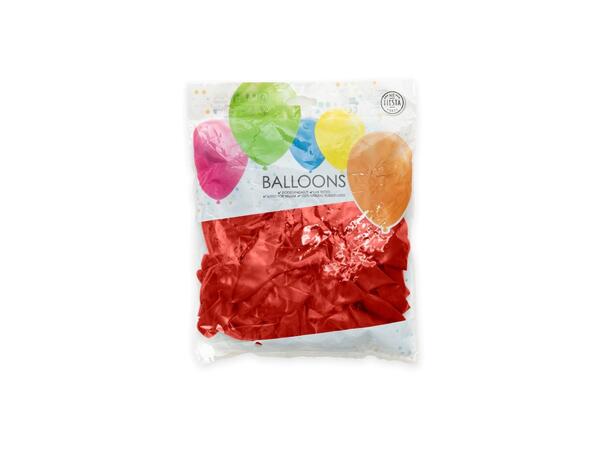 Gummiballonger - Metallic Red 50 Gummiballonger - 30cm (12") 