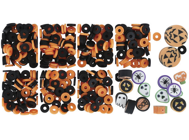 Halloween perler til å lage smykker -DIY 1 Boks med 512 perler i plast 