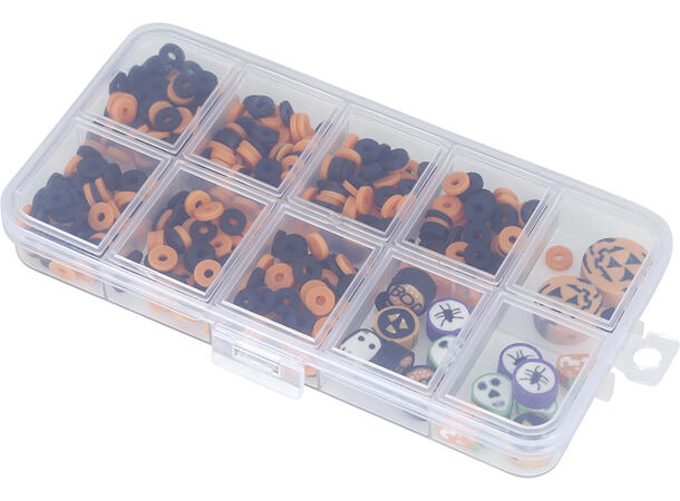 Halloween perler til å lage smykker -DIY 1 Boks med 512 perler i plast 