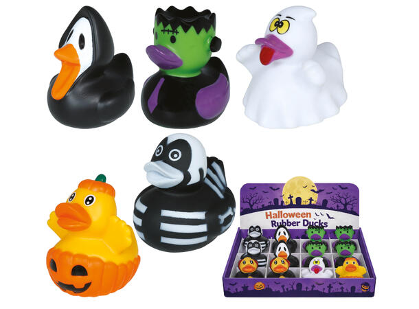 Halloweenender i gummi - 6 ass Display med 12 ender - 6cm 
