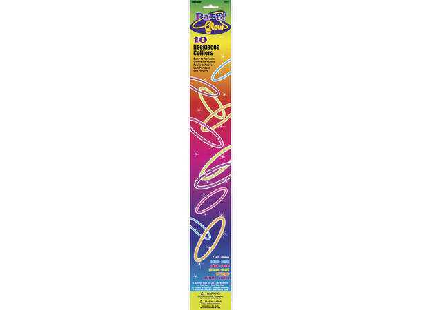 Halskjeder - Selvlysende - Assortert 10 Glowsticks - 56cm