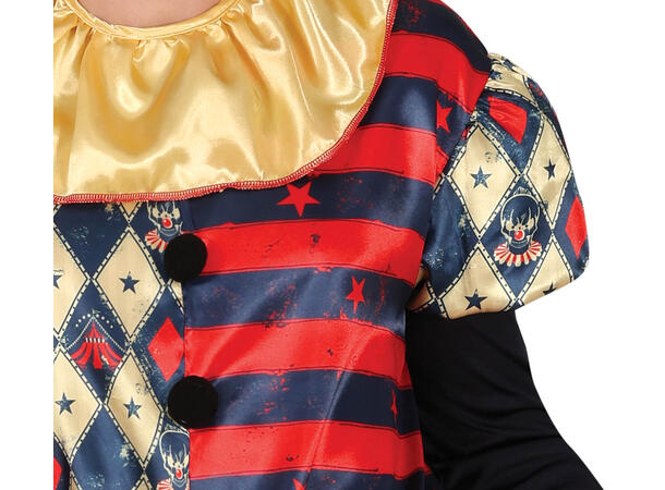 Harlequin - Rød/Blå/Hvit - 4 deler 1 Herrekostyme - str 52-54 (L) 