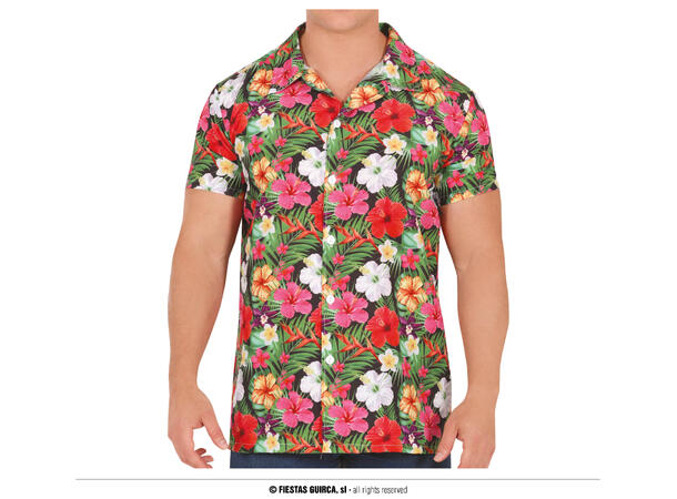 Hawaiiskjorte - Blomster 1 Herreskjorte - STR 48-50 (M) 
