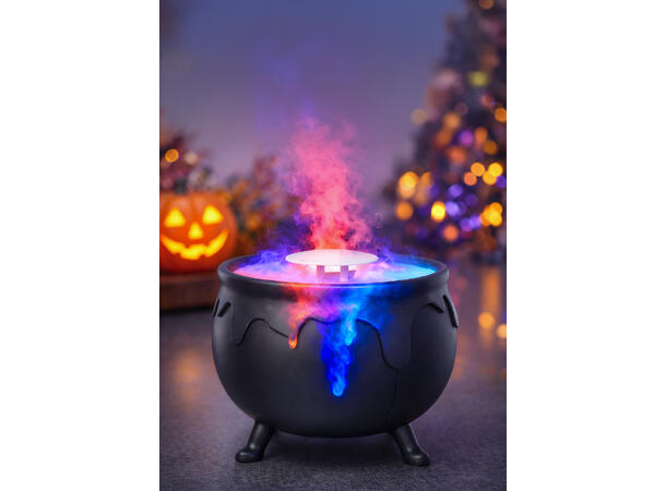 Heksegryte med røykeffekt og lys 1 Gryte med lyd og røyk - Inkl ledning 