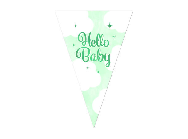 Hello Baby 1 Flaggbanner i papir - 10m (20x30cm) 